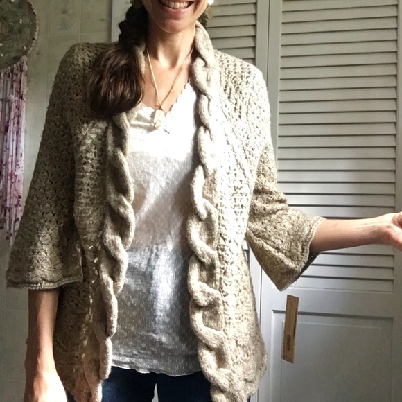 {NWT DKNY Jeans} Alpaca Blend Cardigan Sweater, L - Picture 2 of 8